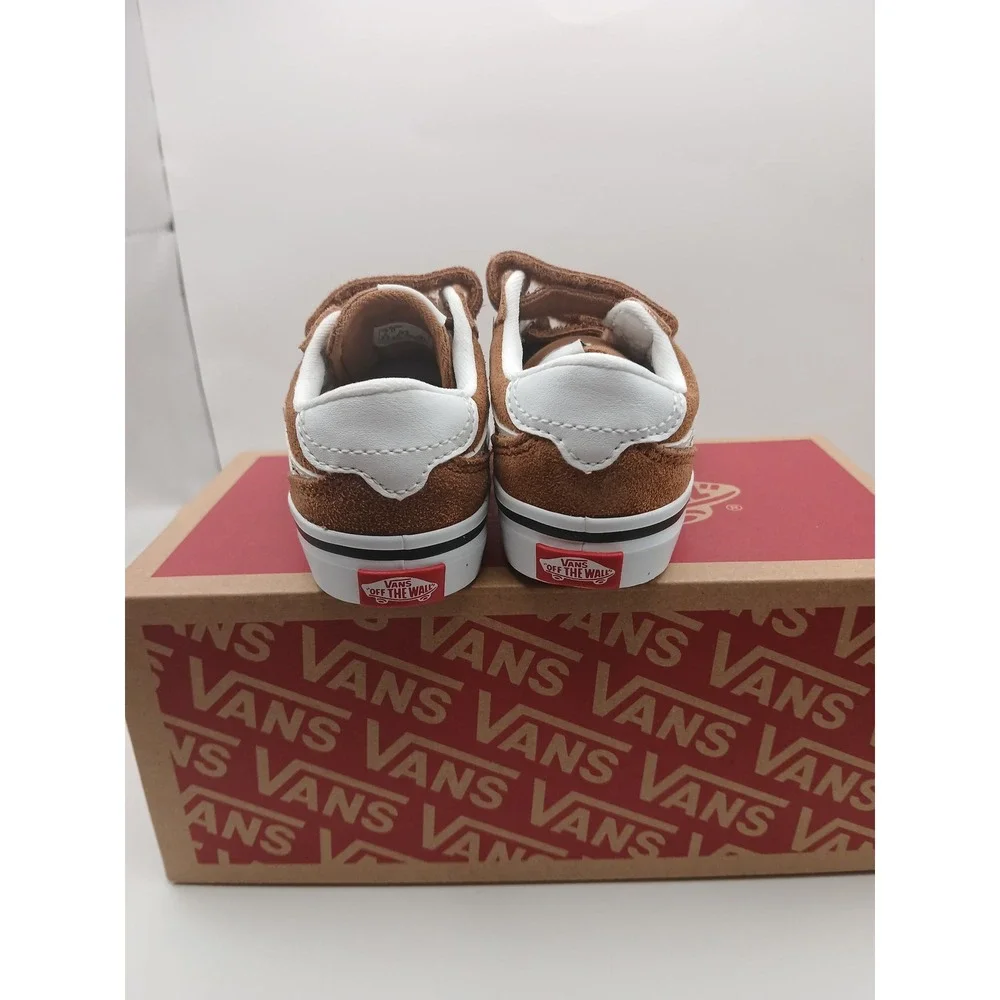 Vans Brooklyn Ls V Toddler Suede Chipmunk Brown Sneakers VN000D7XGWT Size 7.0 TD